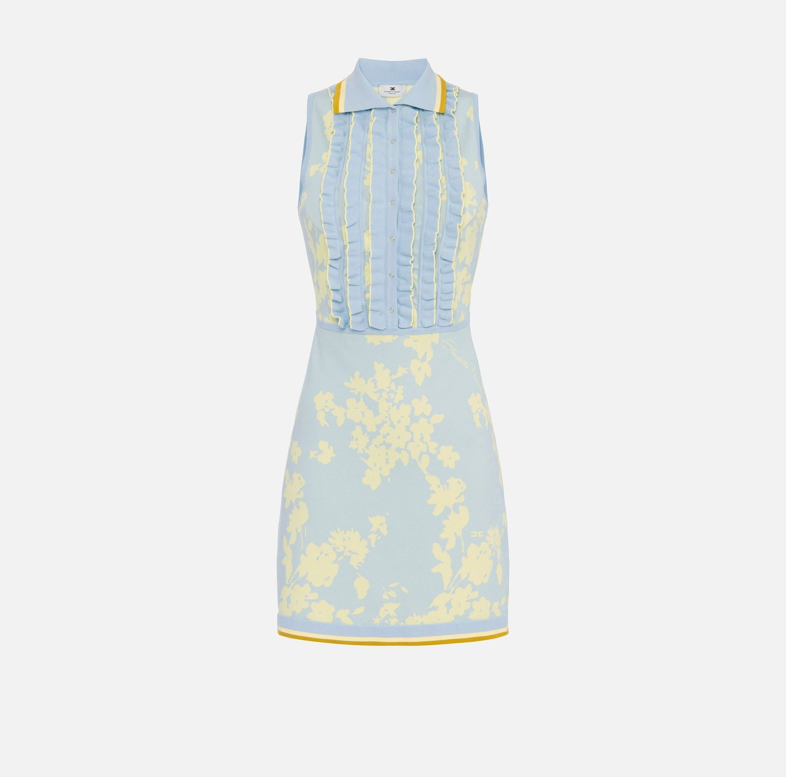 Abito in jacquard floreale con rouches - Elisabetta Franchi AM44Q51E2 DL5 ELISABETTA FRANCHI 