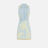Abito in jacquard floreale con rouches - Elisabetta Franchi AM44Q51E2 DL5 ELISABETTA FRANCHI 