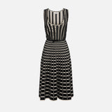 Abito midi con micro rouches - Elisabetta Franchi AM49S51E2 685 ELISABETTA FRANCHI 