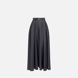 Gonna in raso con cintura - Elisabetta Franchi GO09851E2 DC3 ELISABETTA FRANCHI 