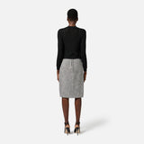 Gonna in diamond tweed - Elisabetta Franchi GO11252E2 306 ELISABETTA FRANCHI 
