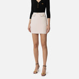 Gonna con dettagli piping - Elisabetta Franchi GOT0351E2 E84 ELISABETTA FRANCHI 