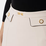 Gonna con dettagli piping - Elisabetta Franchi GOT0351E2 E84 ELISABETTA FRANCHI 