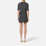 Maglia cardigan in jacquard logo - Elisabetta Franchi MK60B51E2 E84 ELISABETTA FRANCHI 