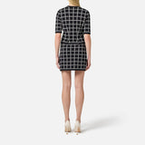 Maglia cardigan in jacquard logo - Elisabetta Franchi MK60B51E2 E84 ELISABETTA FRANCHI 