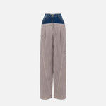 Pantalone cargo in cotone con baschina - Elisabetta Franchi PJ92D51E2 DL8 ELISABETTA FRANCHI 