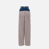 Pantalone cargo in cotone con baschina - Elisabetta Franchi PJ92D51E2 DL8 ELISABETTA FRANCHI 