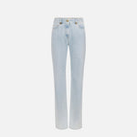 Jeans a palazzo con dettaglio logo - Elisabetta Franchi PJ94I51E2 192 ELISABETTA FRANCHI 