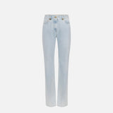 Jeans a palazzo con dettaglio logo - Elisabetta Franchi PJ94I51E2 192 ELISABETTA FRANCHI 