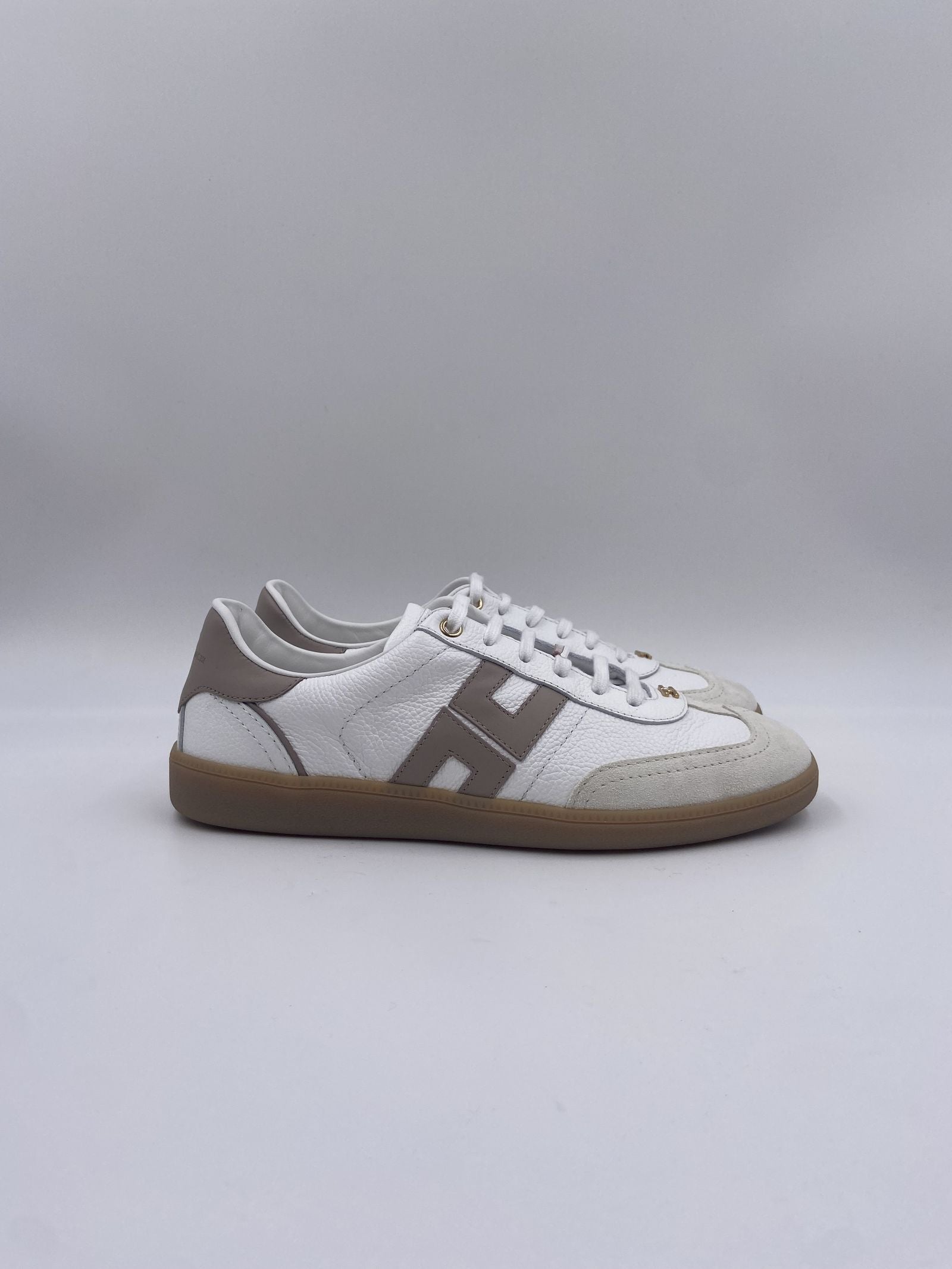 Sneakers in pelle e crosta con logo - Elisabetta Franchi SA50G51E2 DK6 ELISABETTA FRANCHI 