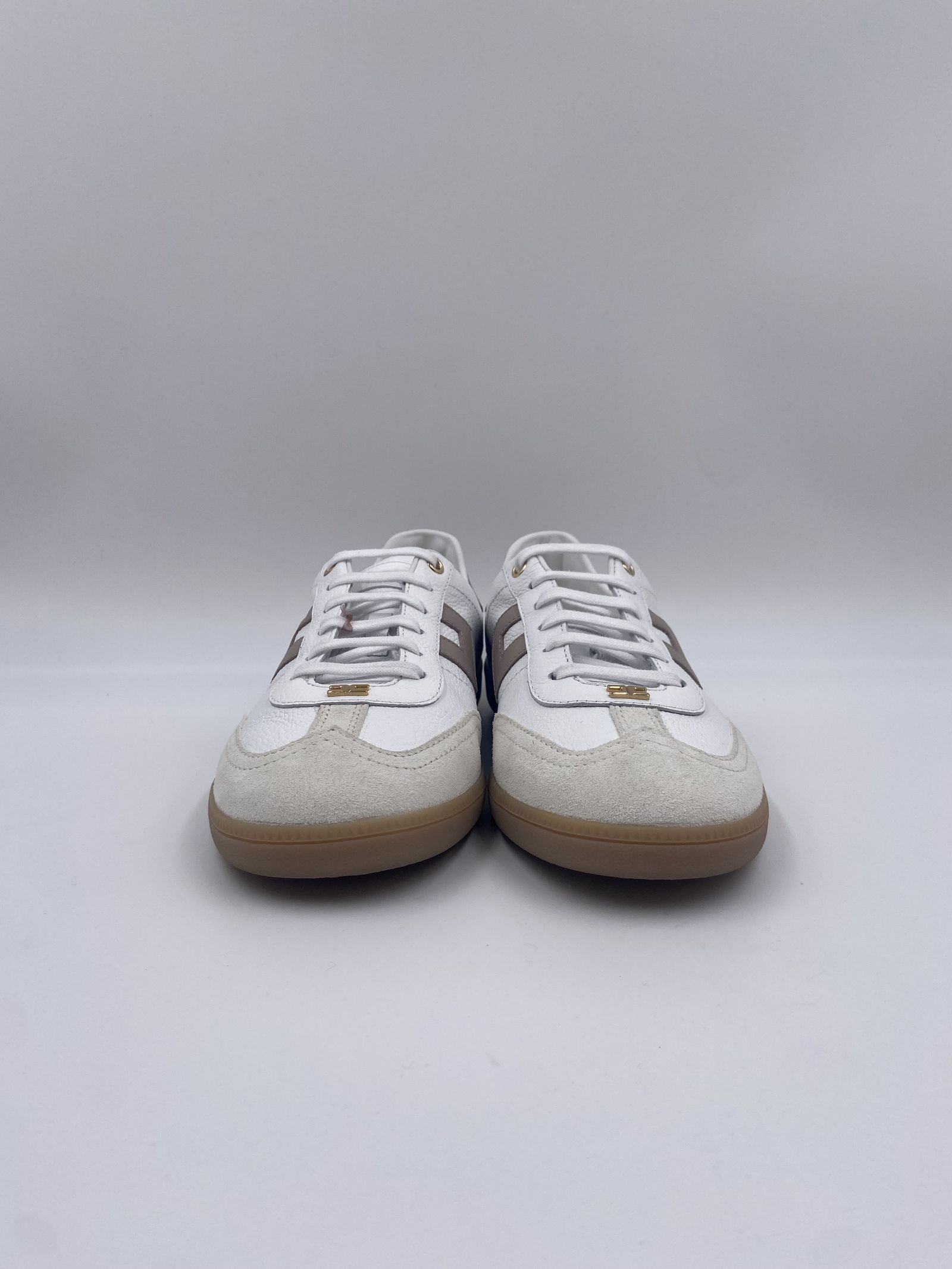 Sneakers in pelle e crosta con logo - Elisabetta Franchi SA50G51E2 DK6 ELISABETTA FRANCHI 