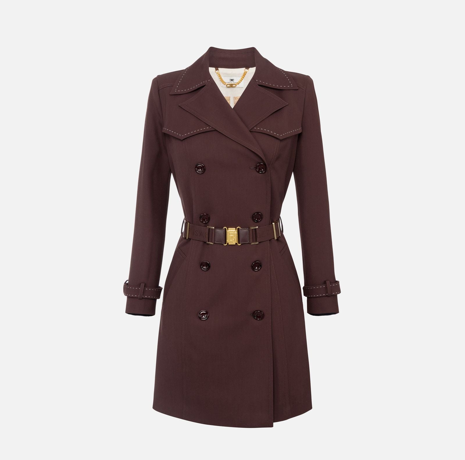 Trench con impunture - Elisabetta Franchi SP00251E1 644 ELISABETTA FRANCHI 