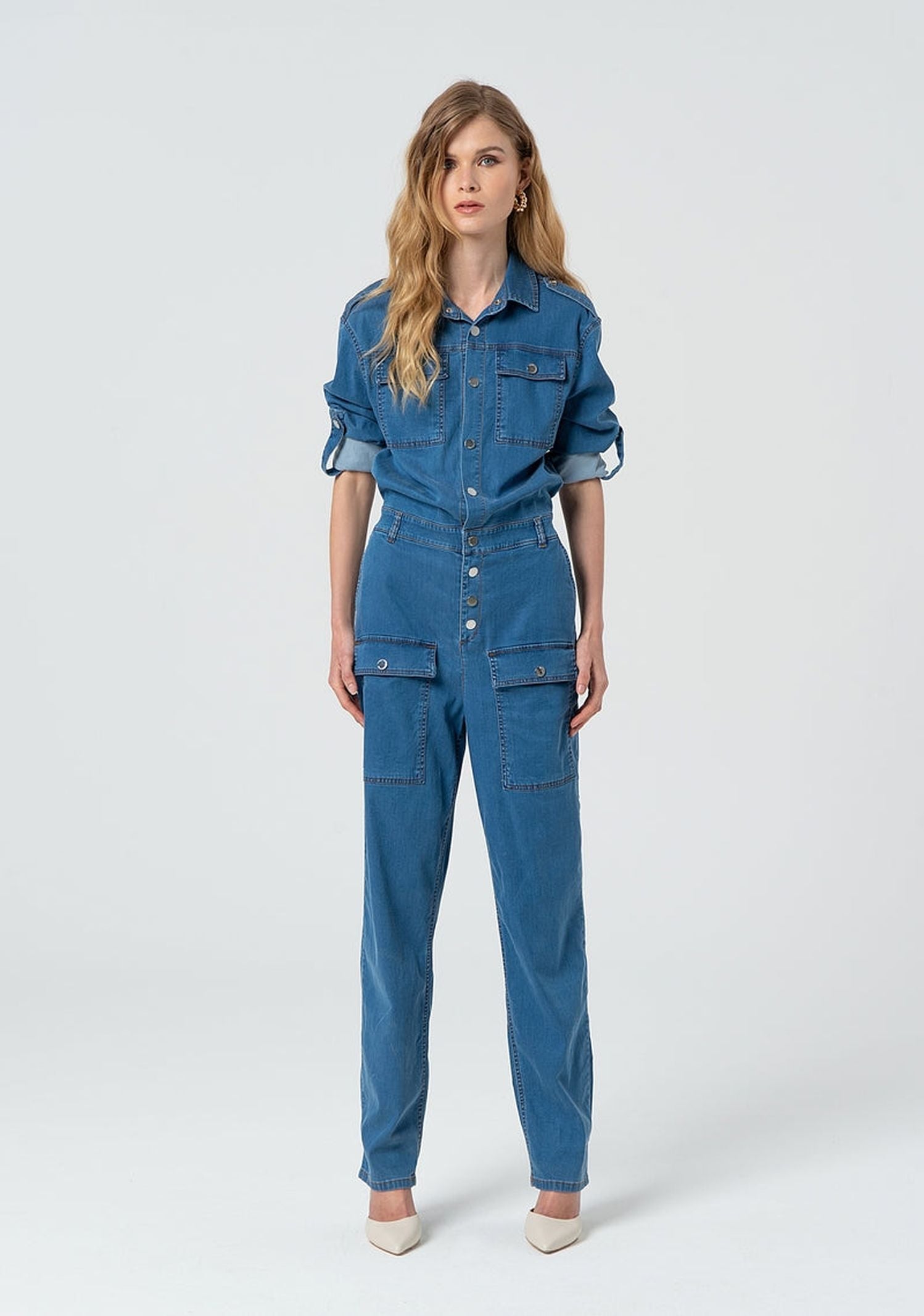 Tuta in denim maniche lunghe FP25SO2003D46302 258 FRACOMINA 