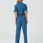 Tuta in denim maniche lunghe FP25SO2003D46302 258 FRACOMINA 