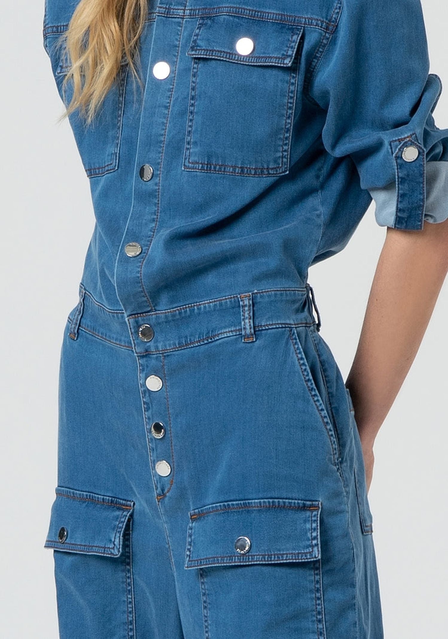 Tuta in denim maniche lunghe FP25SO2003D46302 258 FRACOMINA 