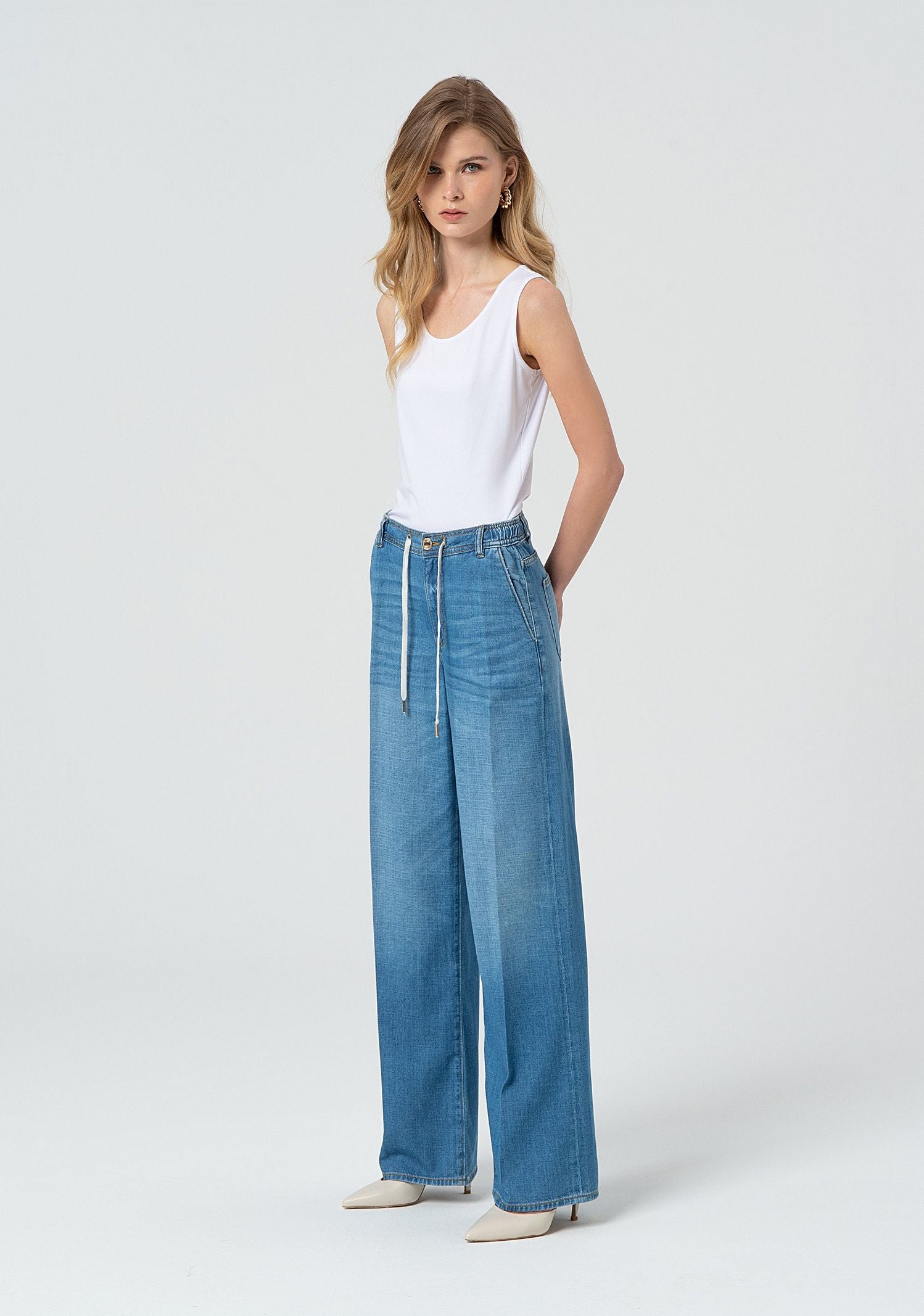 Jeans a palazzo con coulisse - Fracomina FP25SV2005D46202 258 FRACOMINA 
