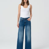 Jeans wide leg con lavaggio medio FP25SV3015D42002 349 FRACOMINA 