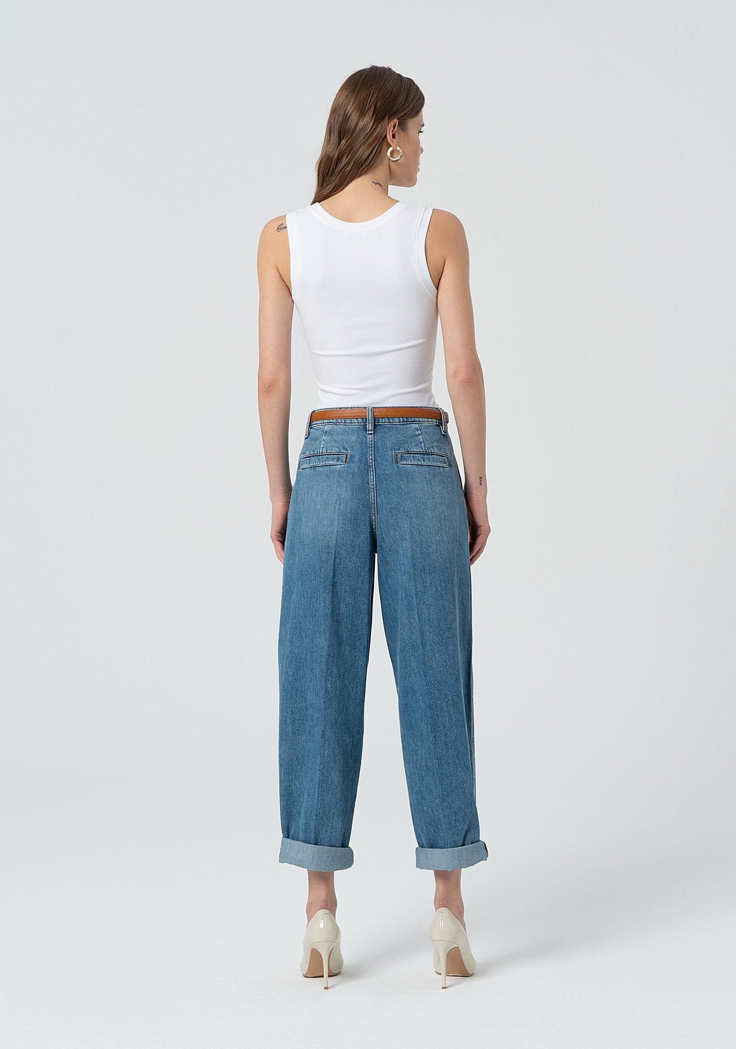 Jeans carrot in denim - Fracomina FP25SVD014D41902 258 FRACOMINA 
