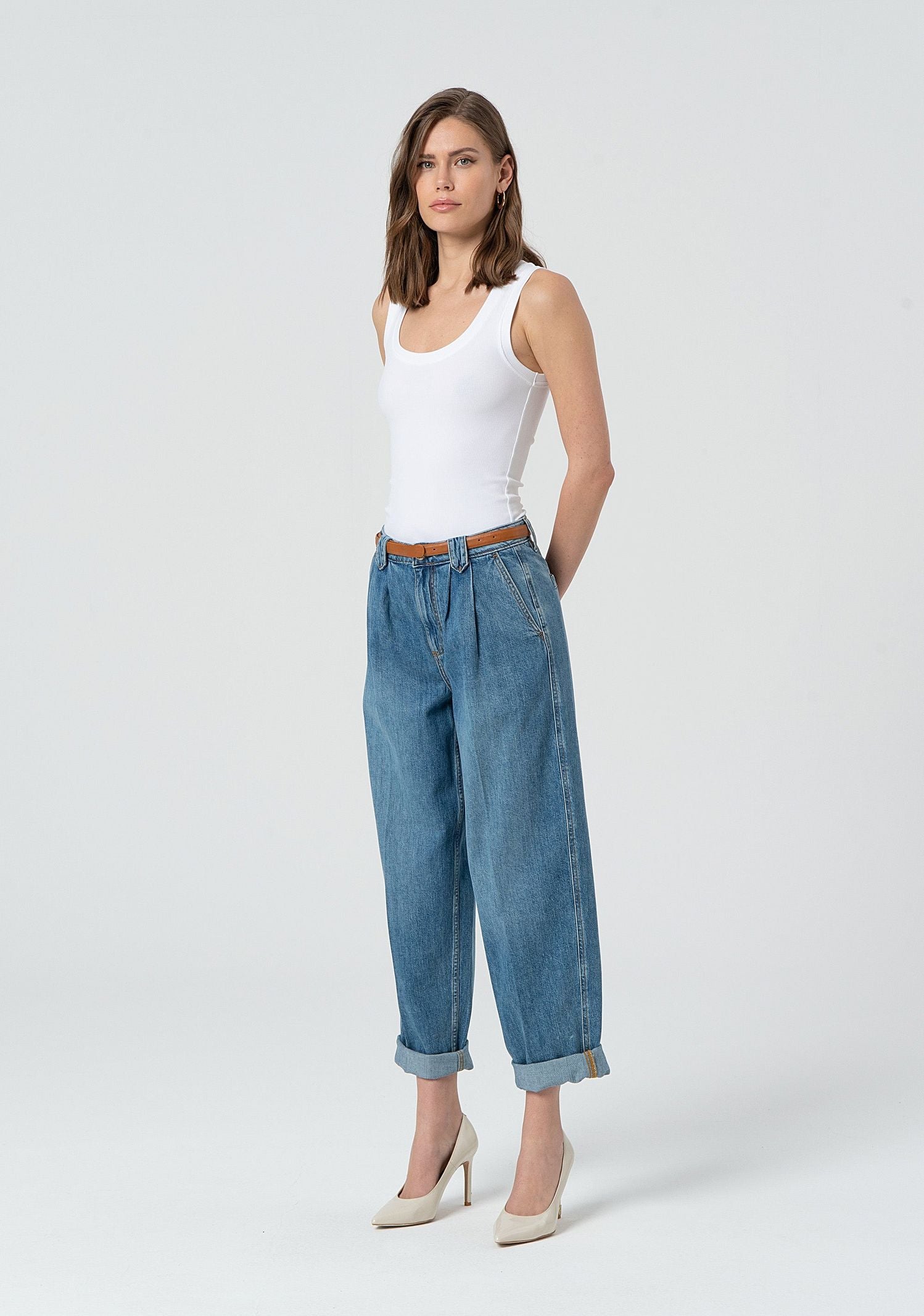 Jeans carrot in denim - Fracomina FP25SVD014D41902 258 FRACOMINA 