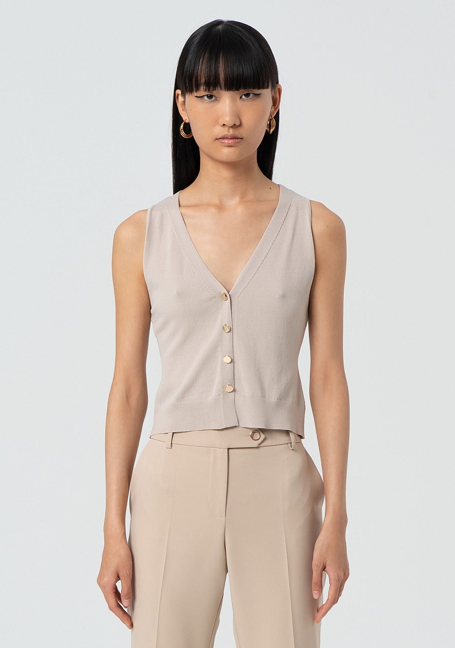Gilet aderente in maglia FR25SJ5011K41601 208 FRACOMINA 