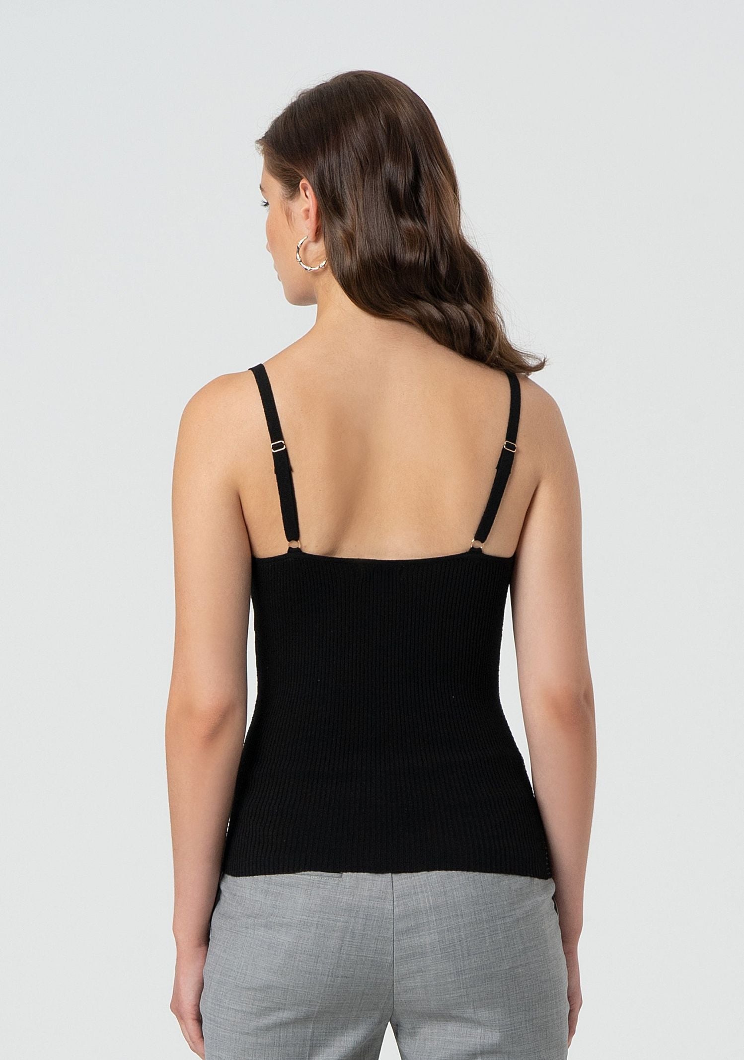 Top a canotta con strass FR25ST4006K410J9 053 FRACOMINA 
