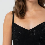 Top a canotta con strass FR25ST4006K410J9 053 FRACOMINA 
