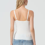 Top a canotta con strass FR25ST4006K410J9 108 FRACOMINA 