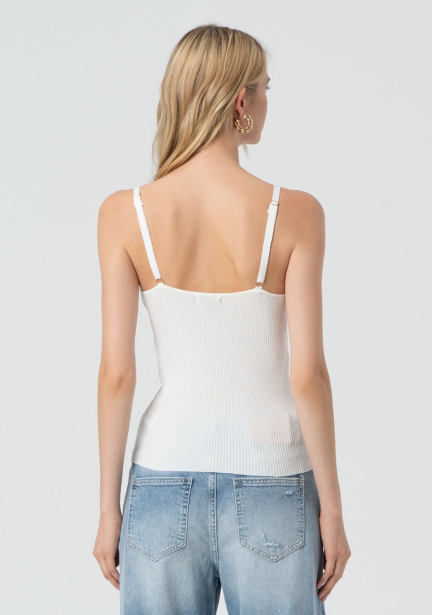 Top a canotta con strass FR25ST4006K410J9 108 FRACOMINA 