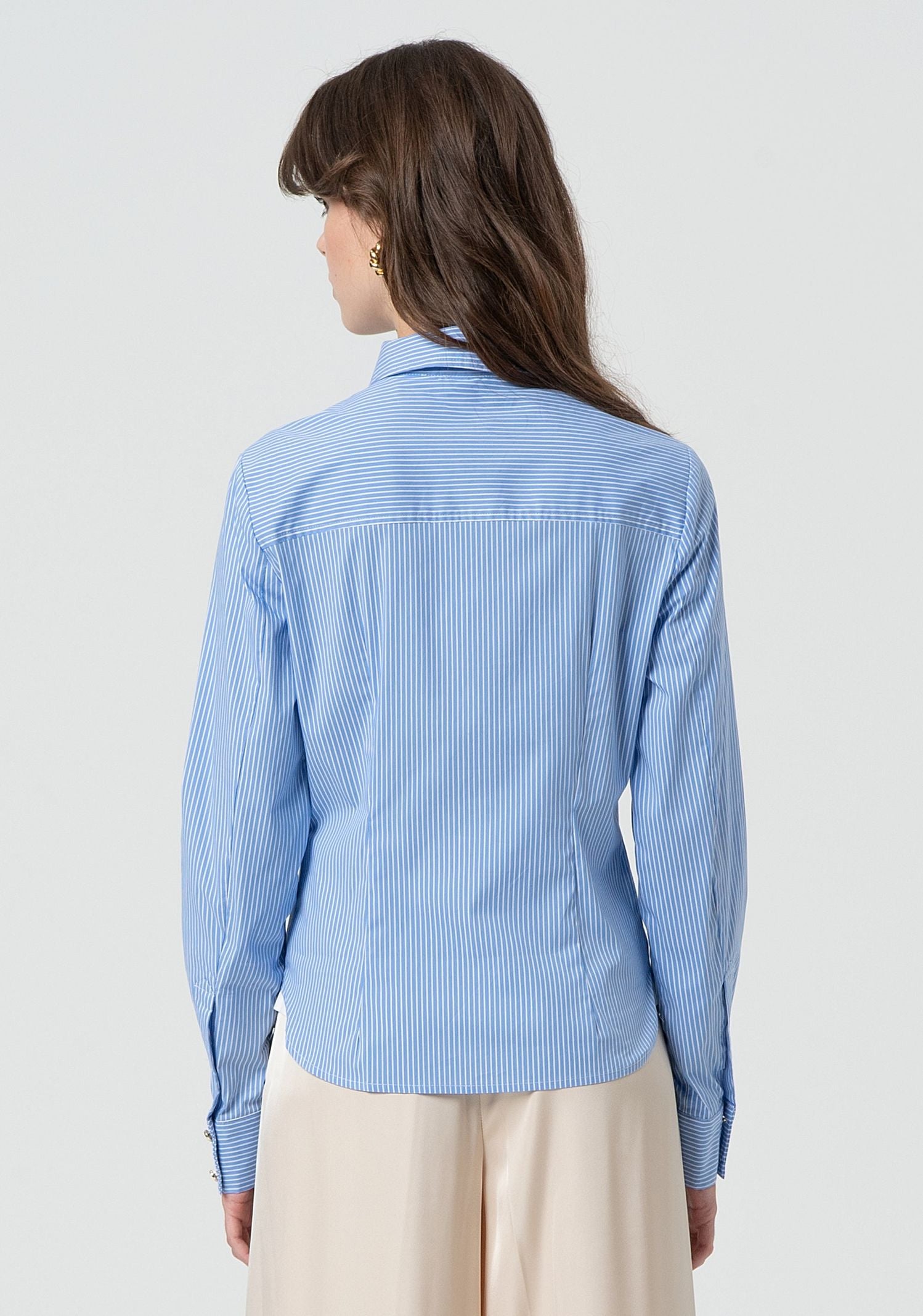 Camicia in popeline a righe FR25ST6001W520N8 M02 FRACOMINA 