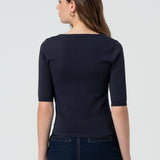 Maglia regular con fiocco laterale FR25ST7002K41601 117 FRACOMINA 