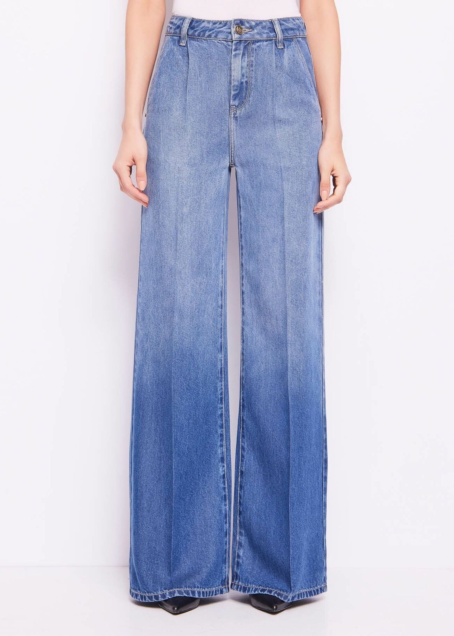 Jeans wide leg con pinces - Gaudi 511BD26016 00 GAUDI' 