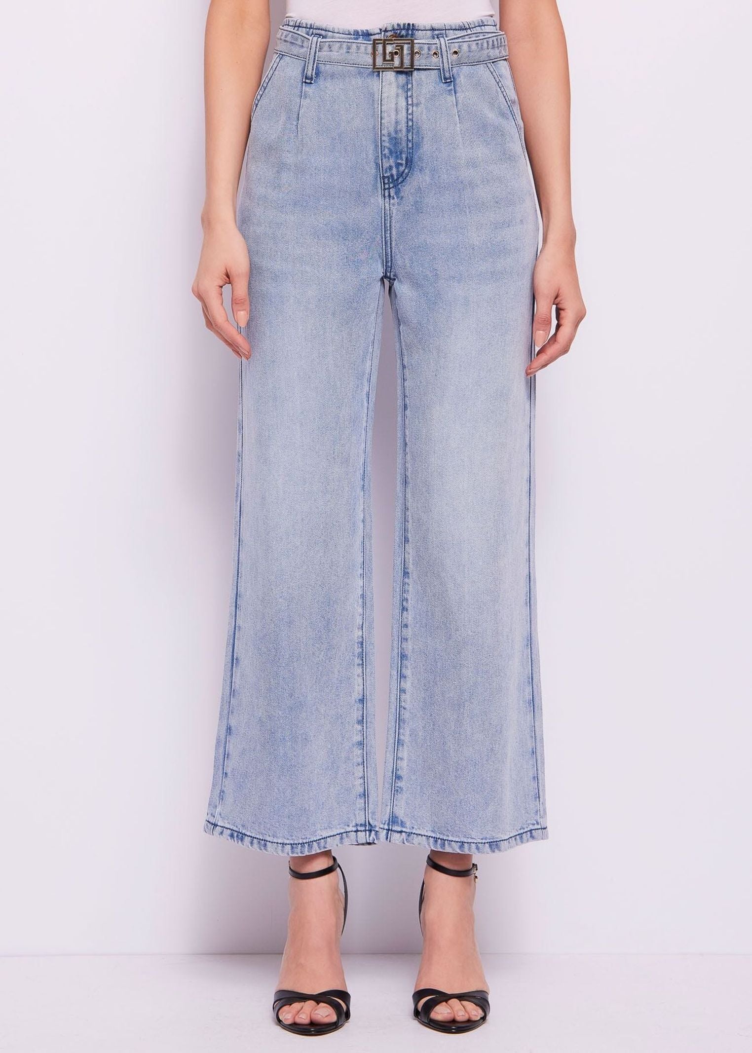 Jeans straight con pinces e cintura 511BD26019 00 GAUDI' 
