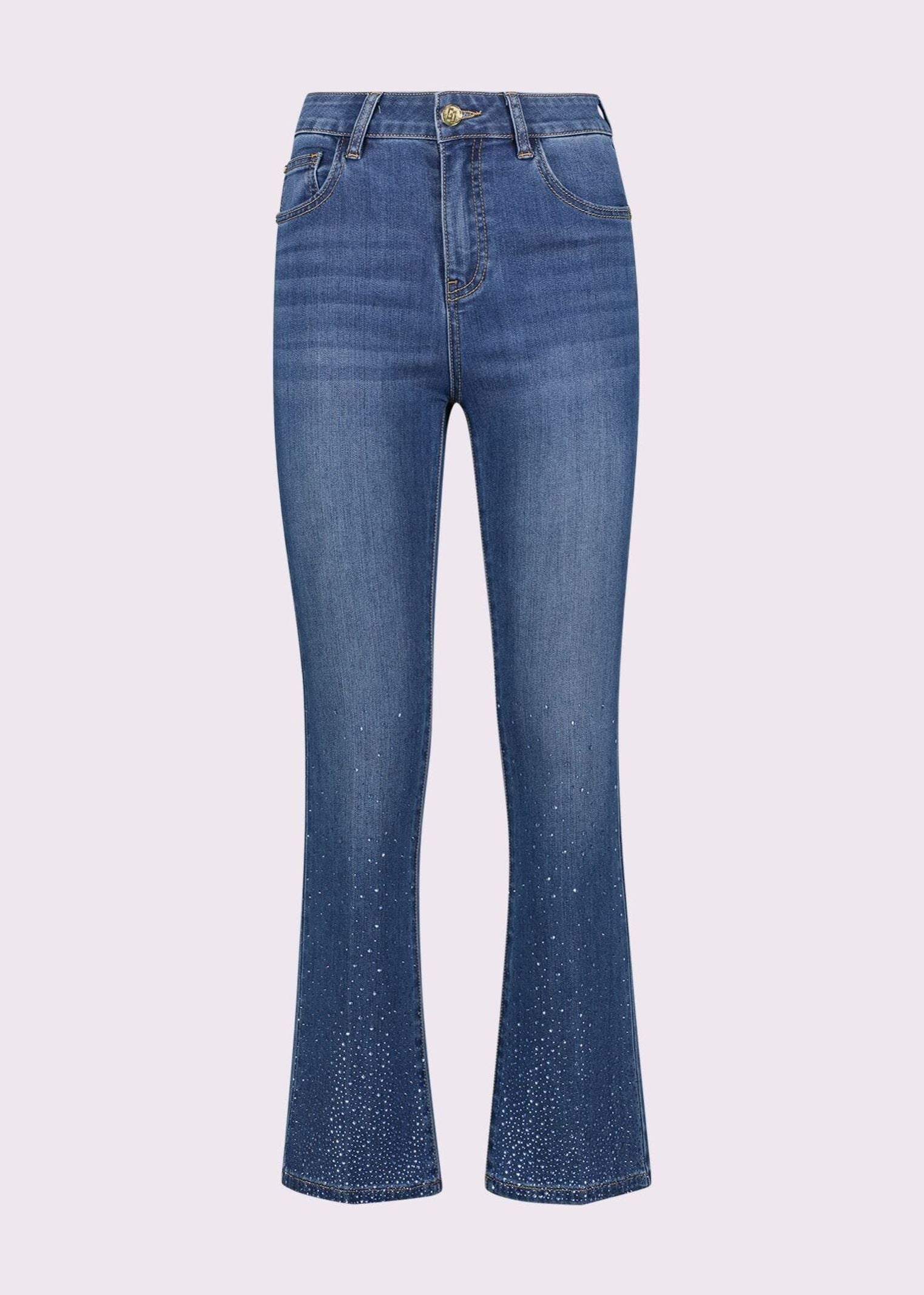Jeans flare cropped con strass 511BD26035 00 GAUDI' 