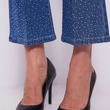 Jeans flare cropped con strass 511BD26035 00 GAUDI' 