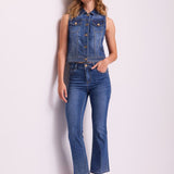 Jeans flare cropped con strass 511BD26035 00 GAUDI' 