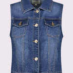Gilet in denim con strass 511BD36004 00 GAUDI' 
