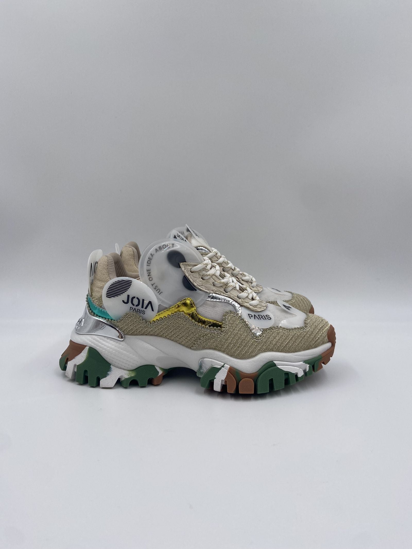 Sneakers bianco e oro F033A0101 01 JOIAPARIS 