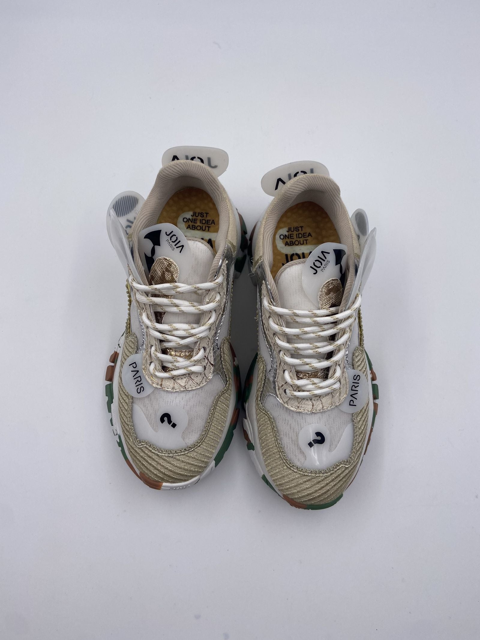 Sneakers bianco e oro F033A0101 01 JOIAPARIS 