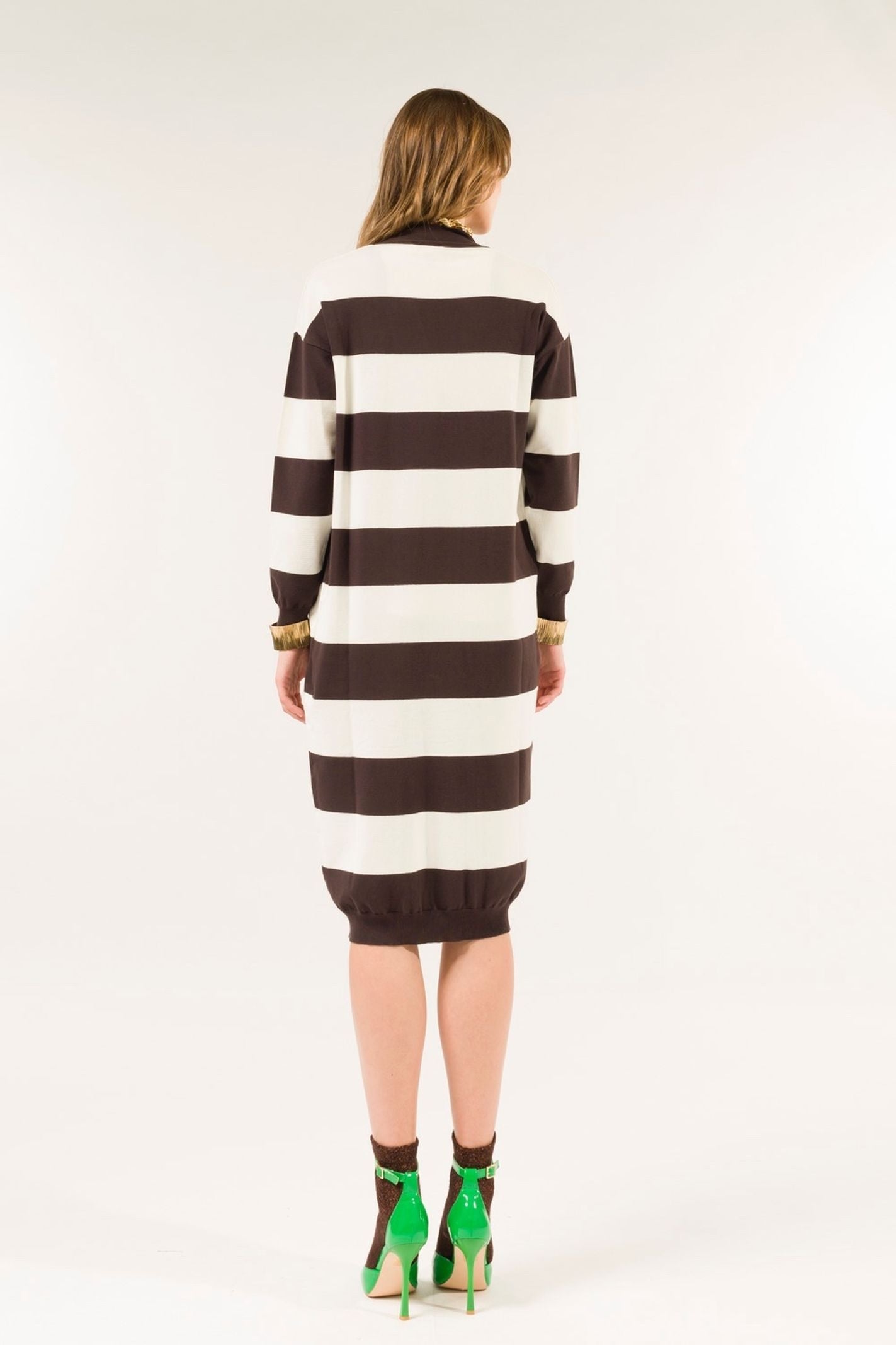 Cardigan lungo a righe - Kontatto 3M0536C V160 KONTATTO 