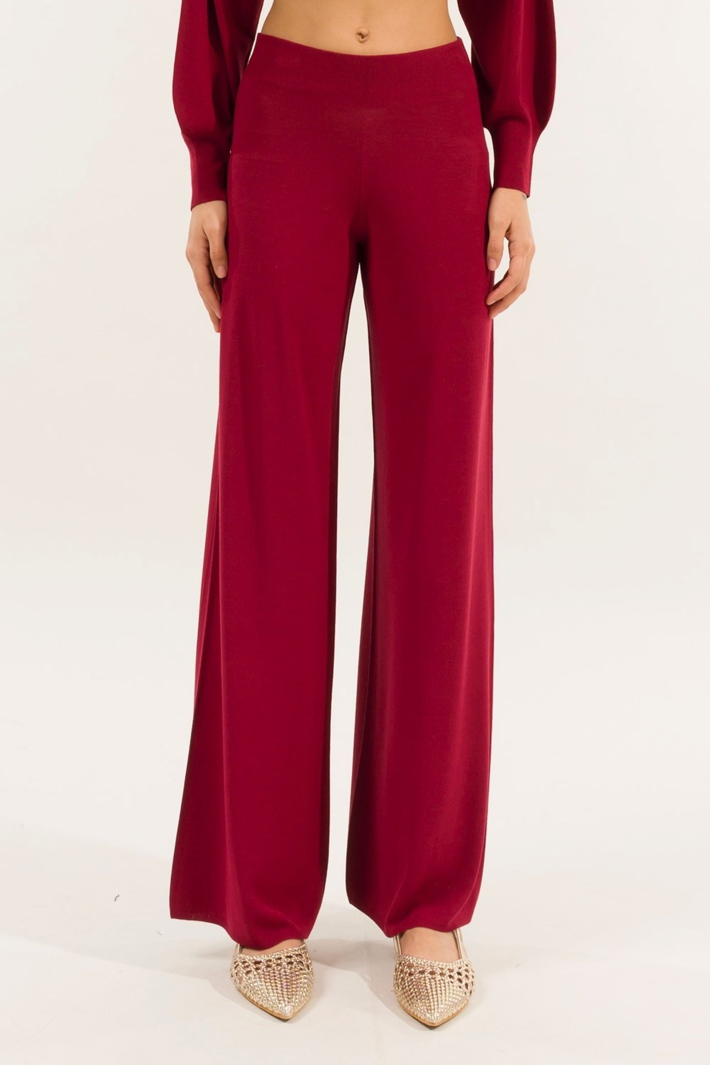Pantalone largo in maglia 3M0547C 260 KONTATTO 