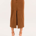 Gonna in suede con spacco - Kontatto ADF401C 67 KONTATTO 