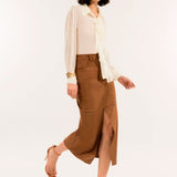 Gonna in suede con spacco - Kontatto ADF401C 67 KONTATTO 