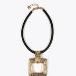 Collana dorata con laccio nero LS2503050 0M2 LOLA 