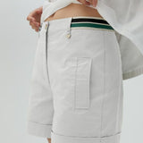 Shorts con banda a righe in vita LS2508001 00B LOLA 