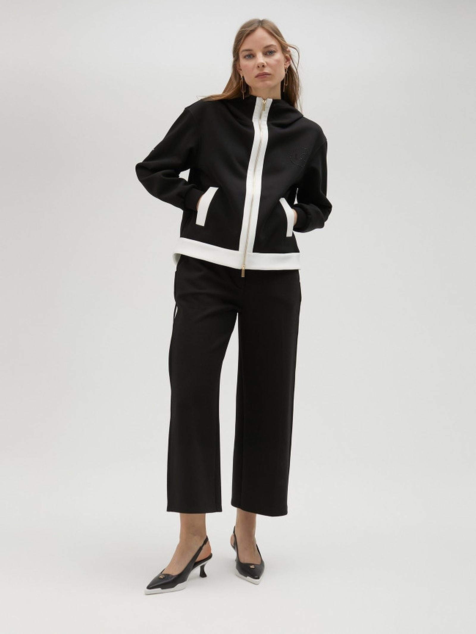Felpa bicolore con cappuccio LS2511018 00N LOLA 