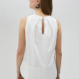 Top in popeline con spalline LS2515007 00B LOLA 