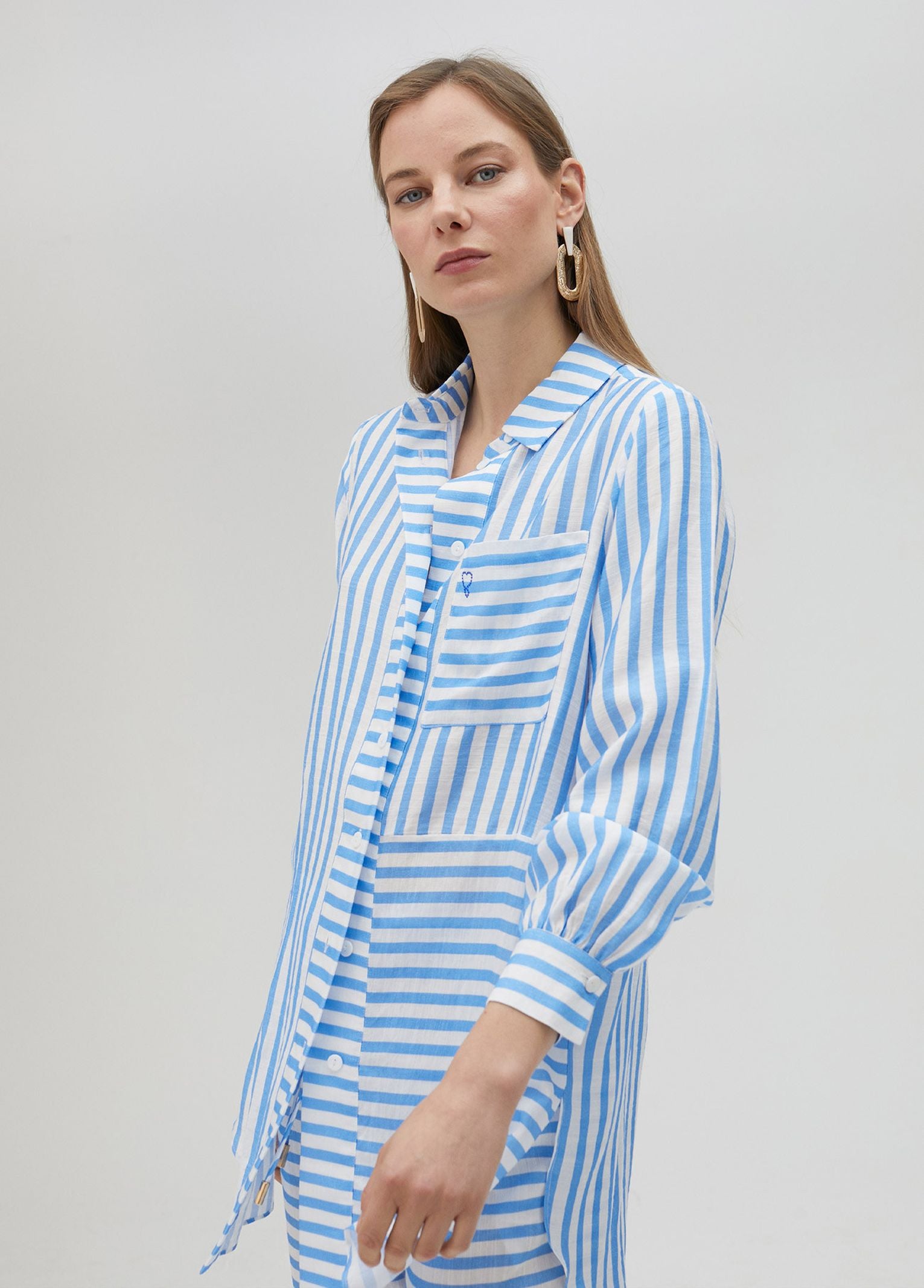 Camicia a righe LS2515011 17B LOLA 