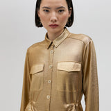 Camicia laminata dorata LS2515018 0M2 LOLA 