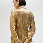 Camicia laminata dorata LS2515018 0M2 LOLA 