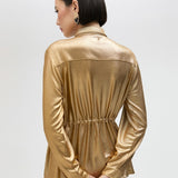 Camicia laminata dorata LS2515018 0M2 LOLA 